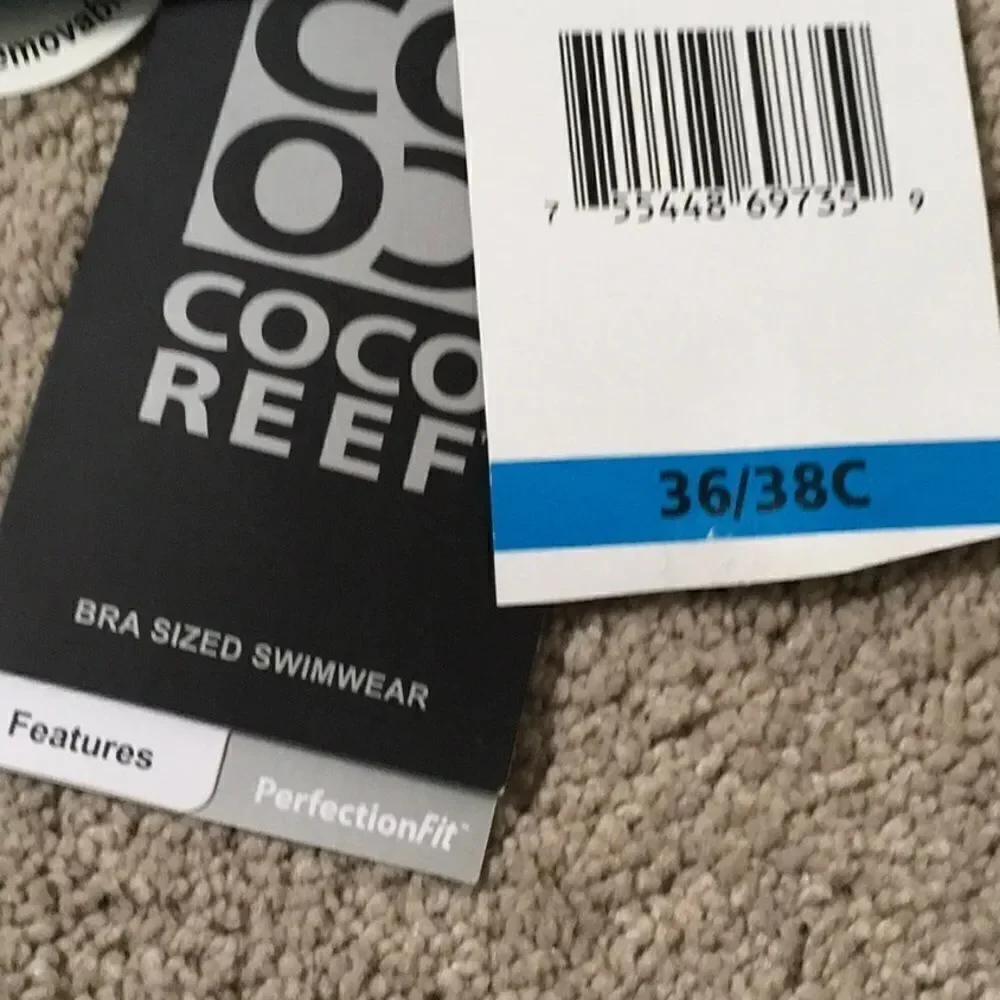 COCO REEF 5-way Bra Sized teal bikini top.… - Picture 11 of 12